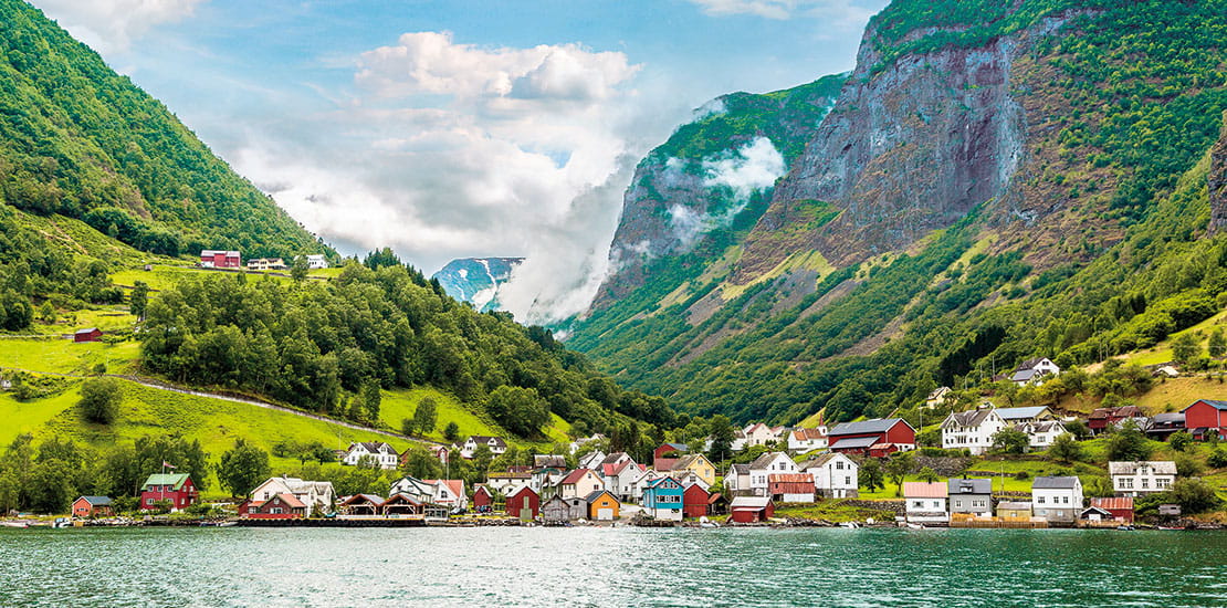 The village of Alesund in Sognefjord, Norway